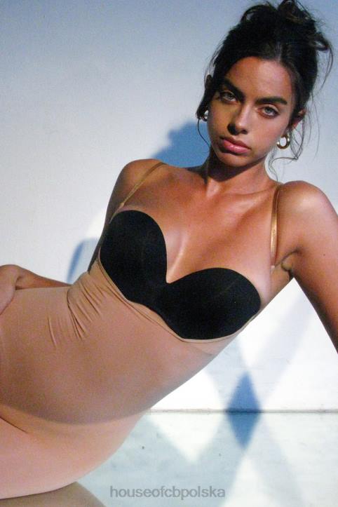 House of CB Modelujące Body do Połowy Uda Cafe au Lait Modna Odzież
