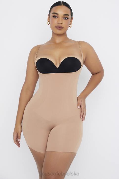 House of CB Modelujące Body do Połowy Uda Cafe au Lait Modna Odzież