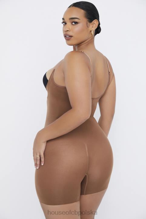 House of CB Modelujące Body Mokka Do Połowy Uda Elegancka Odzież Damska
