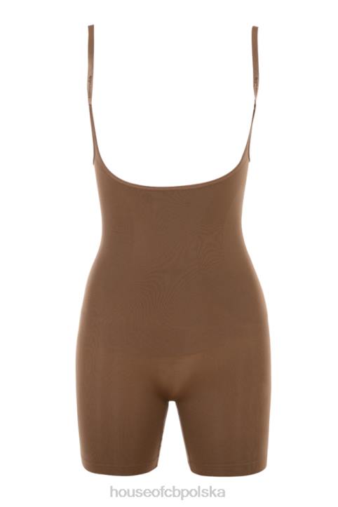 House of CB Modelujące Body Mokka Do Połowy Uda Elegancka Odzież Damska