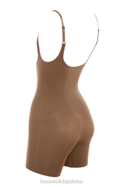 House of CB Modelujące Body Mokka Do Połowy Uda Elegancka Odzież Damska