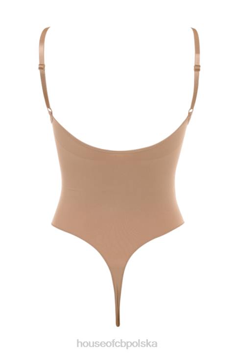 House of CB Rzeźbiące body stringi cafe au lait na każdą okazję