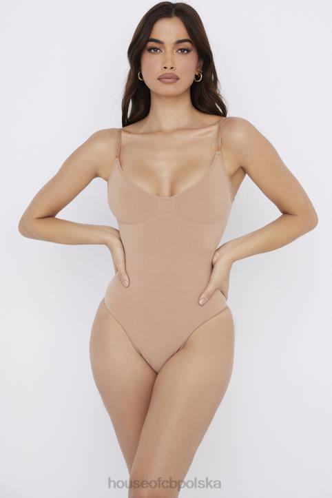 House of CB Rzeźbiące body stringi cafe au lait na każdą okazję