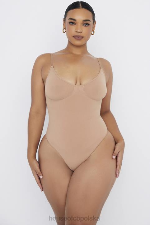 House of CB Rzeźbiące body stringi cafe au lait na każdą okazję