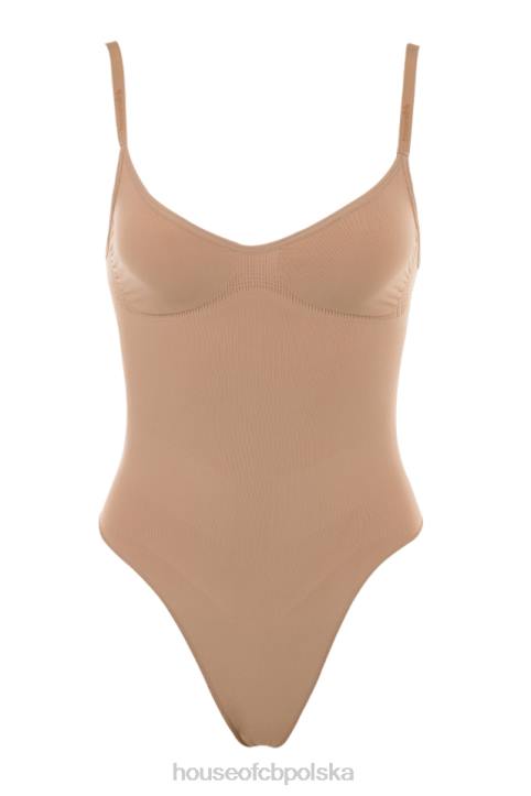 House of CB Rzeźbiące body stringi cafe au lait na każdą okazję