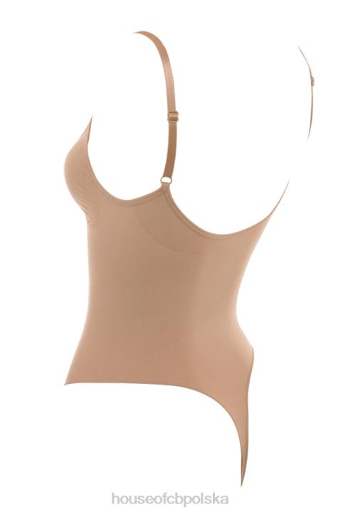 House of CB Rzeźbiące body stringi cafe au lait na każdą okazję