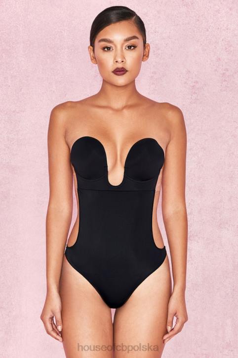 House of CB Czarne body bez pleców na każdą okazję