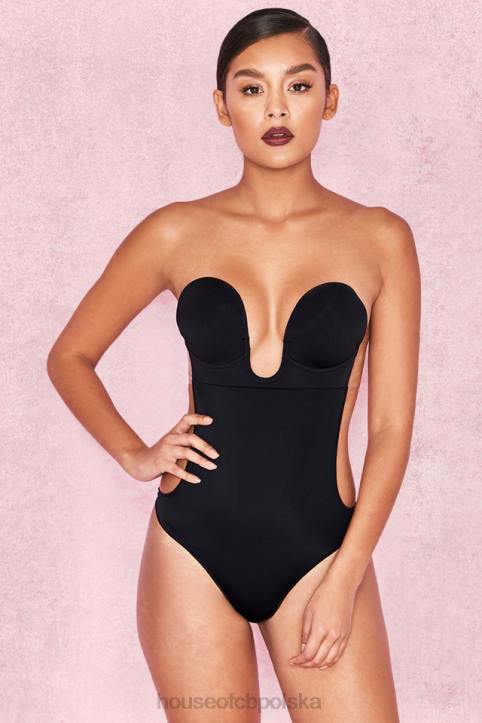 House of CB Czarne body bez pleców na każdą okazję