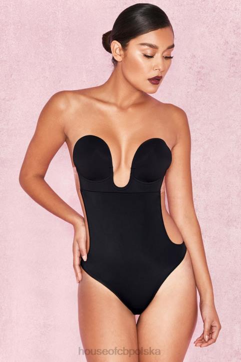 House of CB Czarne body bez pleców na każdą okazję