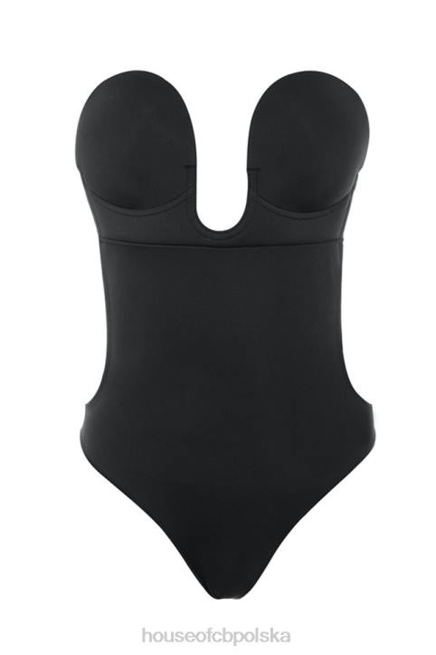House of CB Czarne body bez pleców na każdą okazję