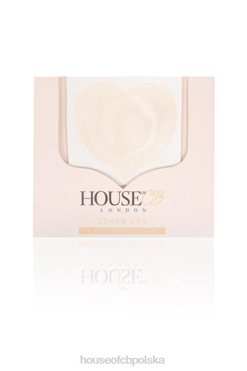House of CB beżowe sercowe nakładki na sutki zestaw 4 sztuki