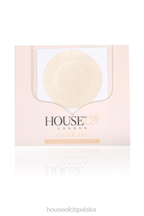 House of CB beżowe okrągłe osłonki na sutki eleganckie i komfortowe