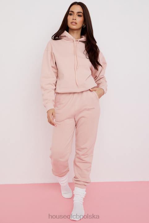 House of CB Różowa Oversize Bluza z Kapturem Halo Modna Odzież