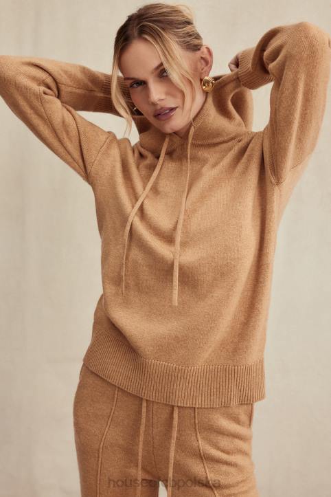 House of CB Bluza Jionni Camel z Kaszmirem Modna Odzież Damska