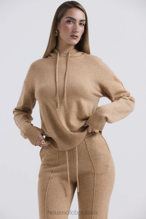 House of CB Bluza Jionni Camel z Kaszmirem Modna Odzież Damska