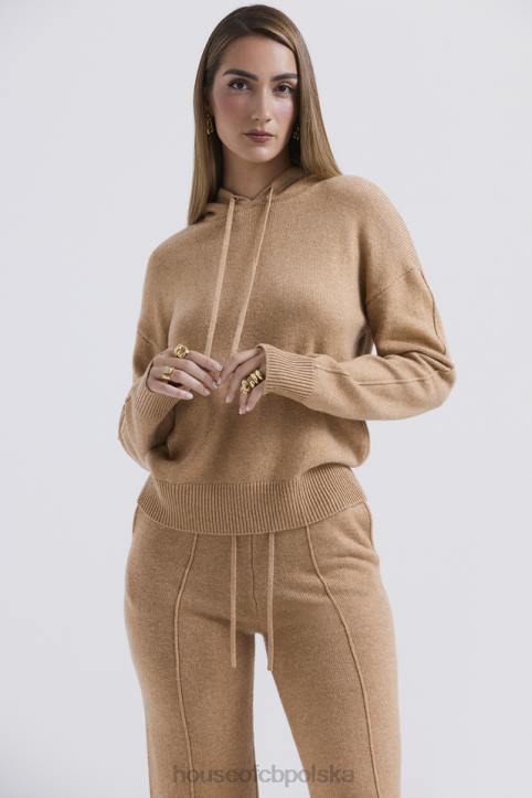 House of CB Bluza Jionni Camel z Kaszmirem Modna Odzież Damska