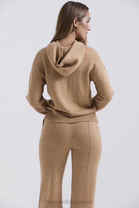 House of CB Bluza Jionni Camel z Kaszmirem Modna Odzież Damska