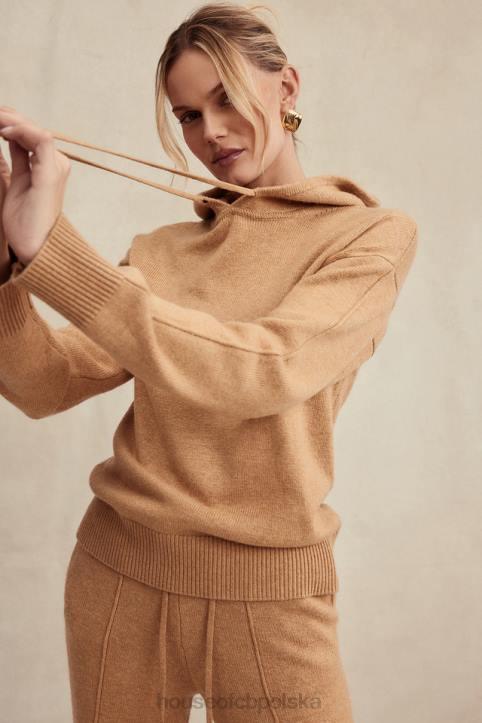 House of CB Bluza Jionni Camel z Kaszmirem Modna Odzież Damska
