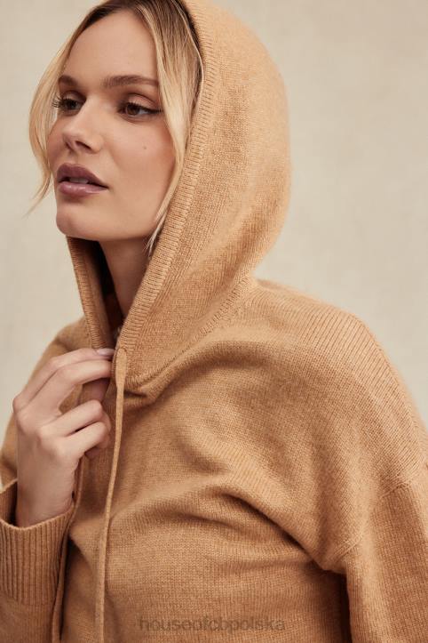 House of CB Bluza Jionni Camel z Kaszmirem Modna Odzież Damska