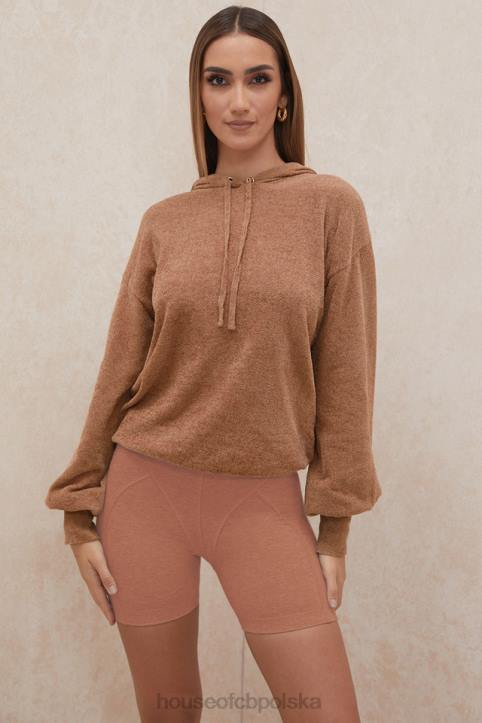 House of CB Toffowy Luźny Kaptur Lexi Bluza Modna Odzież