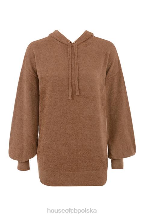 House of CB Toffowy Luźny Kaptur Lexi Bluza Modna Odzież