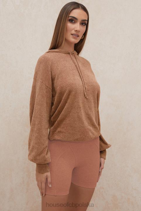 House of CB Toffowy Luźny Kaptur Lexi Bluza Modna Odzież