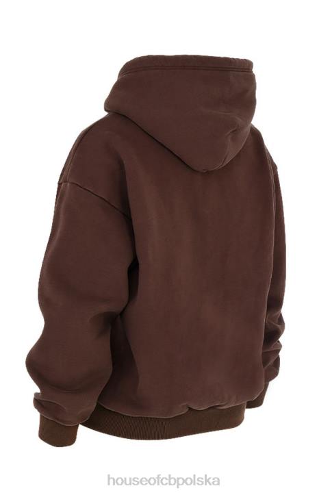 House of CB Storm Chocolate Bluza z kapturem na zamek modna odzież damska