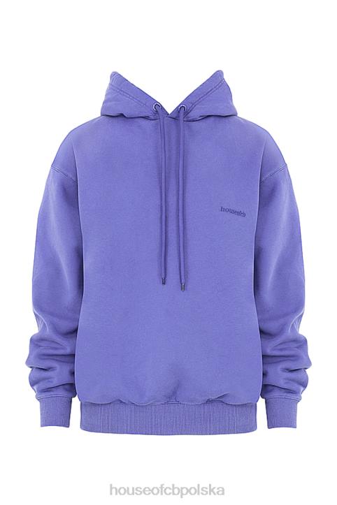 House of CB Fioletowa Oversize Hoodie z Kapturem Halo