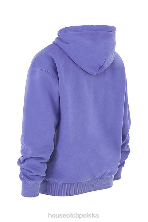 House of CB Fioletowa Oversize Hoodie z Kapturem Halo