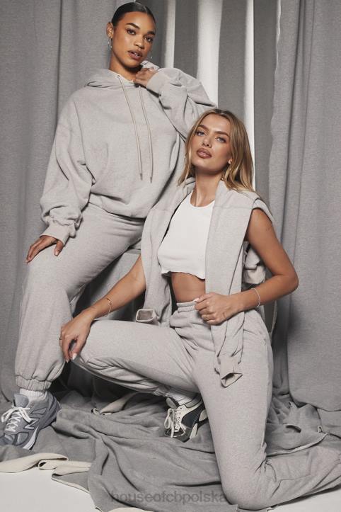 House of CB Jasnoszara oversize bluza halo modna odzież damska