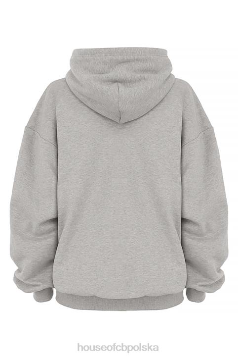House of CB Jasnoszara oversize bluza halo modna odzież damska