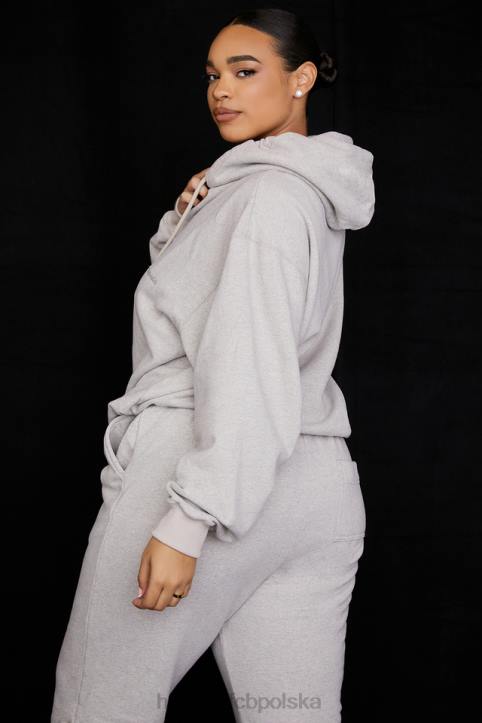 House of CB Jasnoszara oversize bluza halo modna odzież damska
