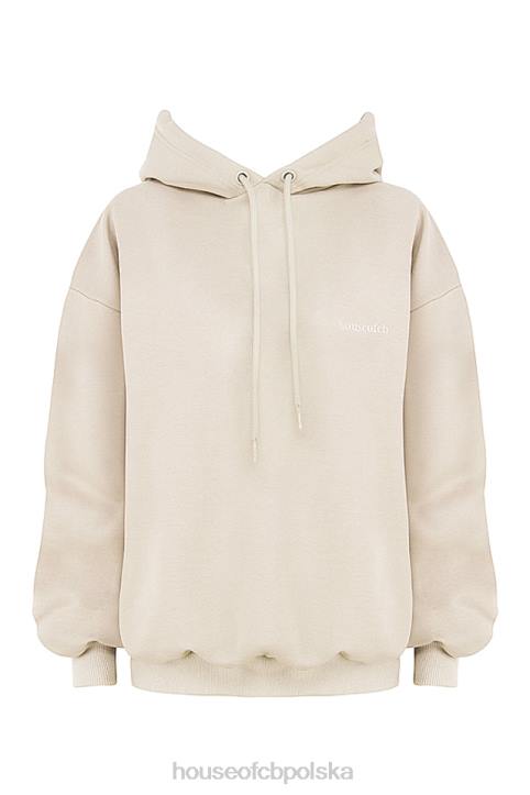House of CB Oversize bluza z kapturem Halo w kolorze płatków owsianych modna odzież damska