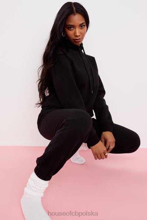 House of CB Oversize bluza z kapturem atramentowa stylowa odzież na każdą okazję