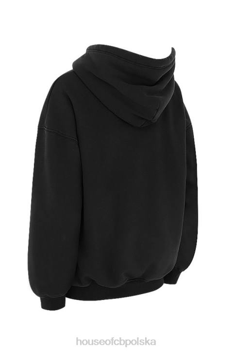 House of CB Oversize bluza z kapturem atramentowa stylowa odzież na każdą okazję