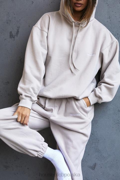 House of CB Oversize bluza z kapturem z kamieniem halo w kolorze szarym modna odzież streetwear