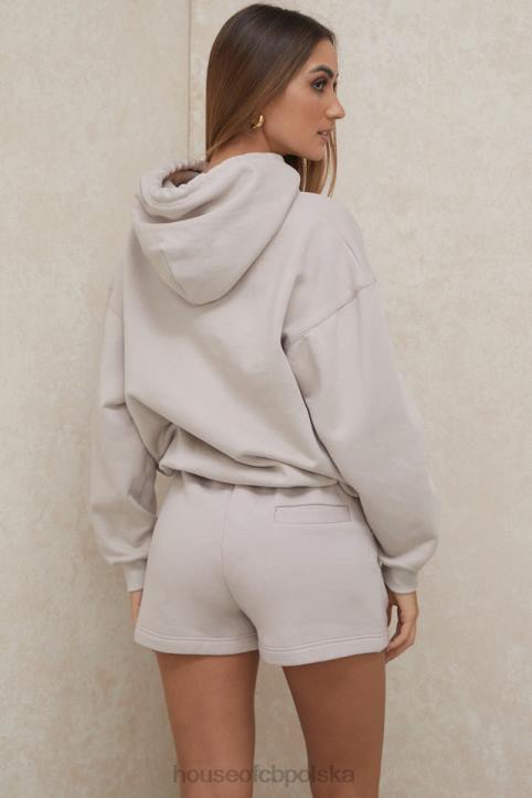 House of CB Oversize bluza z kapturem z kamieniem halo w kolorze szarym modna odzież streetwear