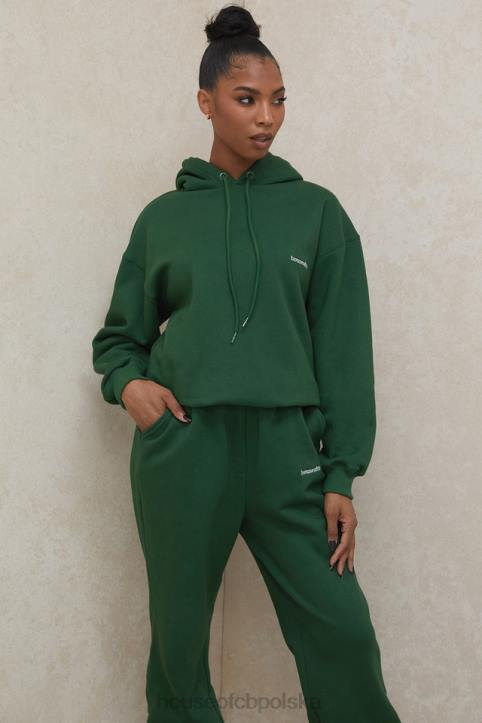 House of CB Zielona Oversize Bluza z Kapturem Halo 4PND794 Modna Odzież Komfortowa Stylowa