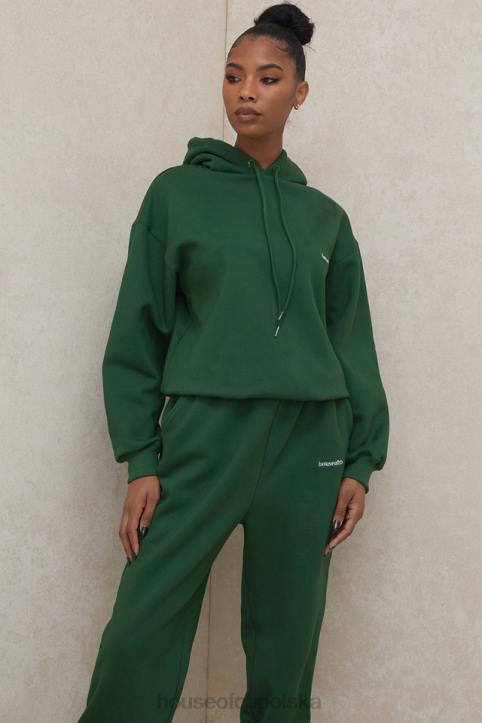 House of CB Zielona Oversize Bluza z Kapturem Halo 4PND794 Modna Odzież Komfortowa Stylowa