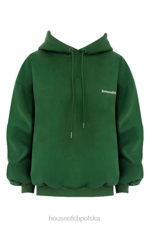 House of CB Zielona Oversize Bluza z Kapturem Halo 4PND794 Modna Odzież Komfortowa Stylowa
