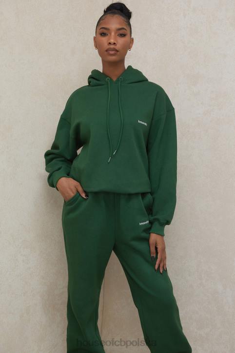 House of CB Zielona Oversize Bluza z Kapturem Halo 4PND794 Modna Odzież Komfortowa Stylowa