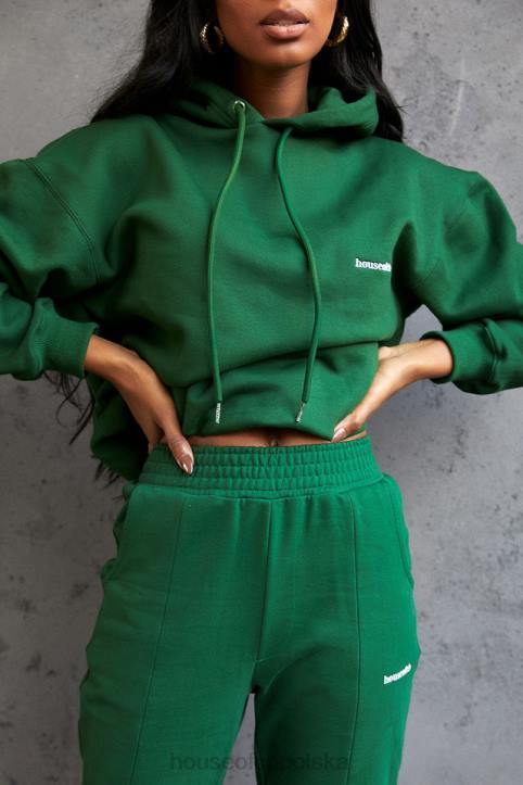 House of CB Zielona Oversize Bluza z Kapturem Halo 4PND794 Modna Odzież Komfortowa Stylowa