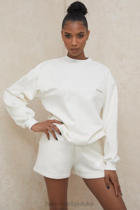 Tommy Biała Oversize Bluza z Okrągłym Dekoltem Modna Odzież