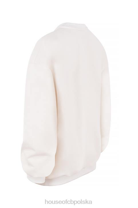 Tommy Biała Oversize Bluza z Okrągłym Dekoltem Modna Odzież