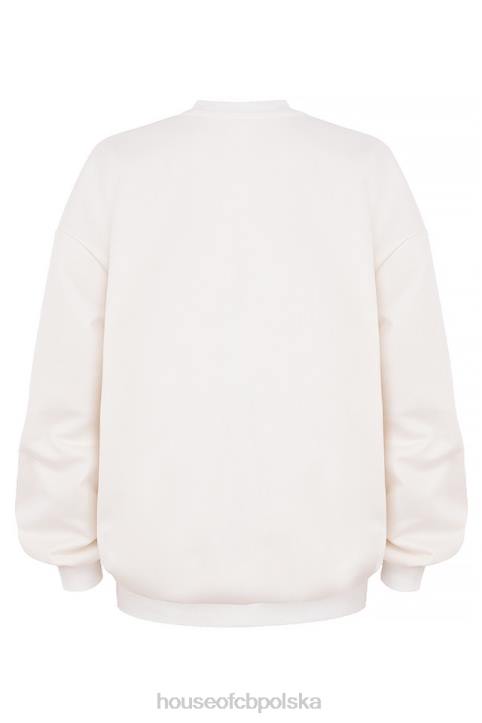 Tommy Biała Oversize Bluza z Okrągłym Dekoltem Modna Odzież