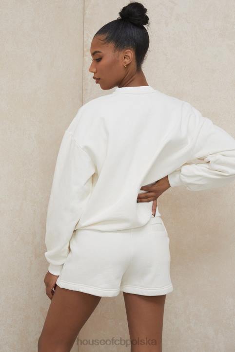 Tommy Biała Oversize Bluza z Okrągłym Dekoltem Modna Odzież