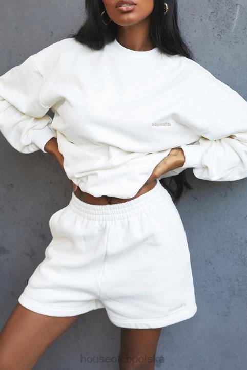 Tommy Biała Oversize Bluza z Okrągłym Dekoltem Modna Odzież