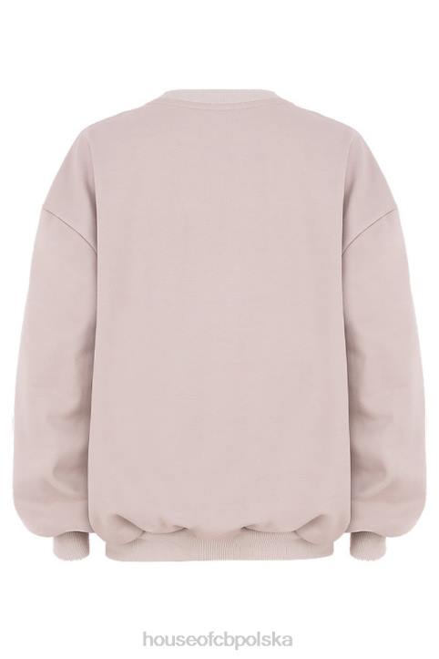 Tommy Stone Oversize Bluza Niebieska z Okrągłym Dekoltem