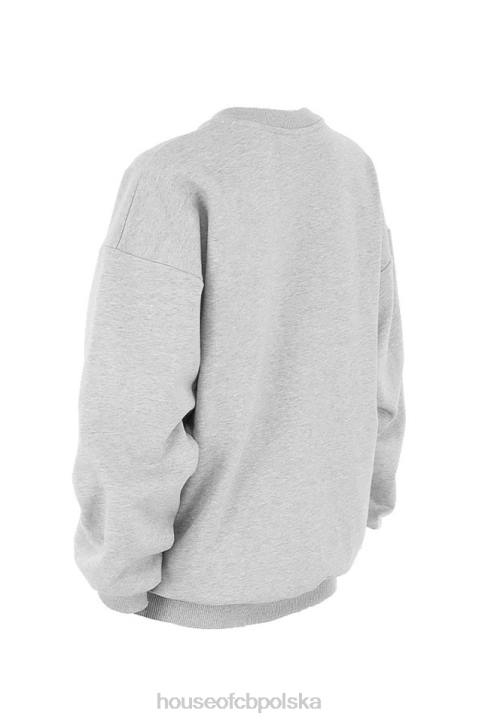Tommy Szara Oversize Bluza z Okrągłym Dekoltem Modna Odzież