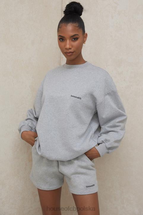 Tommy Szara Oversize Bluza z Okrągłym Dekoltem Modna Odzież